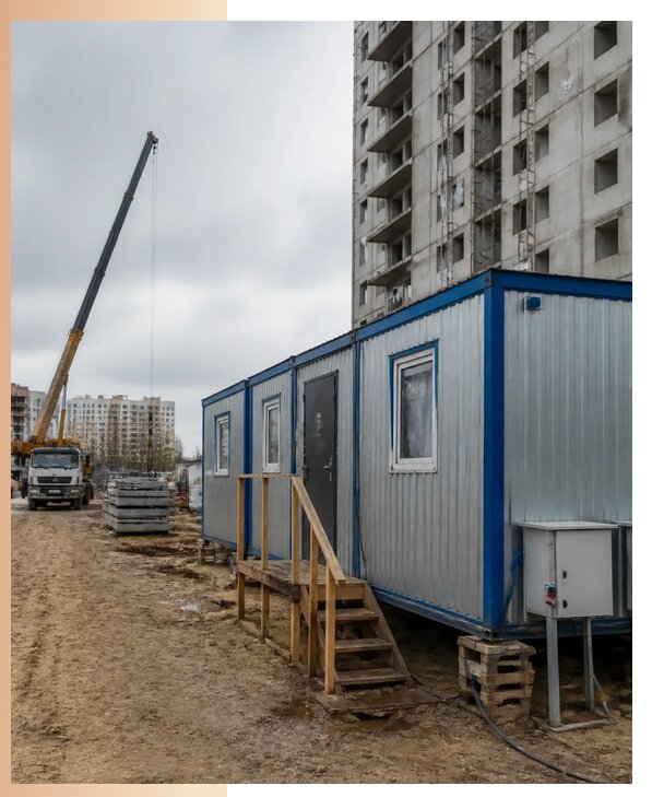 Аренда строительных вагончиков для рабочих в Дмитрах